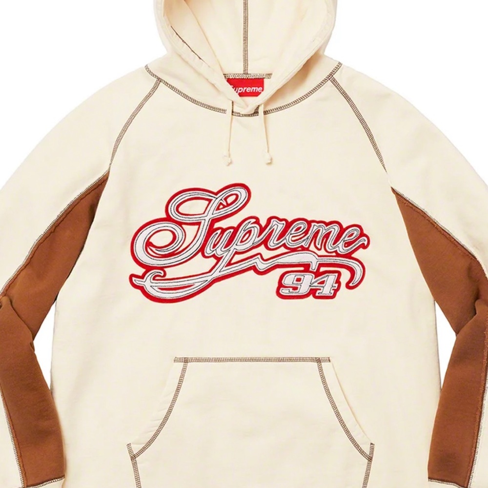Supreme | Paneled Script Hooded Sweatshirt